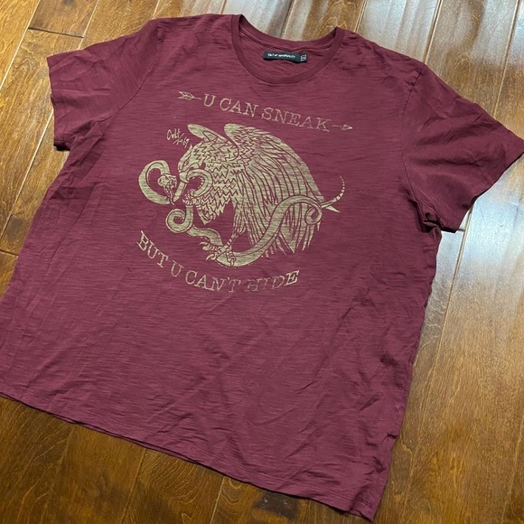 Cult Of Individuality Maroon Gold Soft Cotton Graphic Tee Men's Size 3XL - Picture 2 of 9